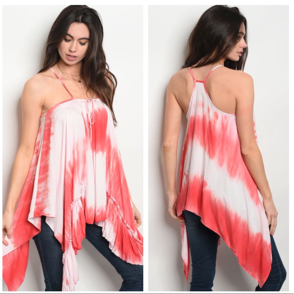 Coral Flow Spaghetti Strap